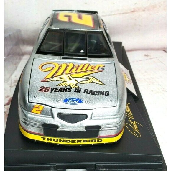 Rusty Wallace Miller #2 Goodyear Diecast Model Race Car with Display Case - Picture 4 of 12